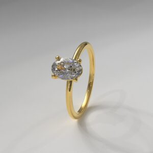 Oval Solitaire Ring