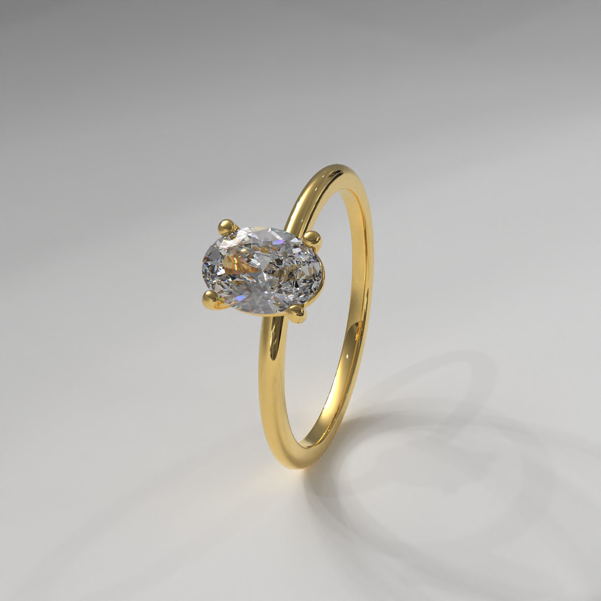 Oval Solitaire Ring